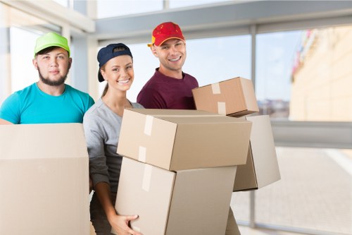 Removal team planning a move in Knightsbridge near residential townhouses