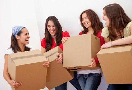 Packed household items ready for transport during a Knightsbridge move