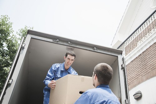 Packing boxes and household items for removals